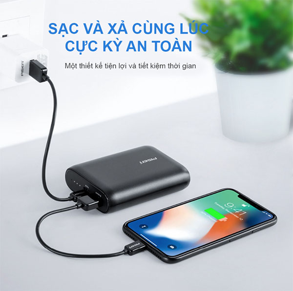 Khả năng tự động ngắt nhằm tránh tình trạng chai pin, quá tải nhiệt và điện áp và chống xả gấp cho điện thoại