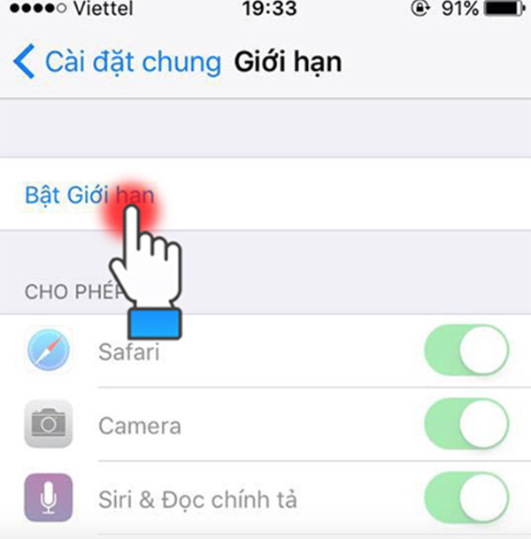 Tính năng giới hạn trên iPhone là gì?