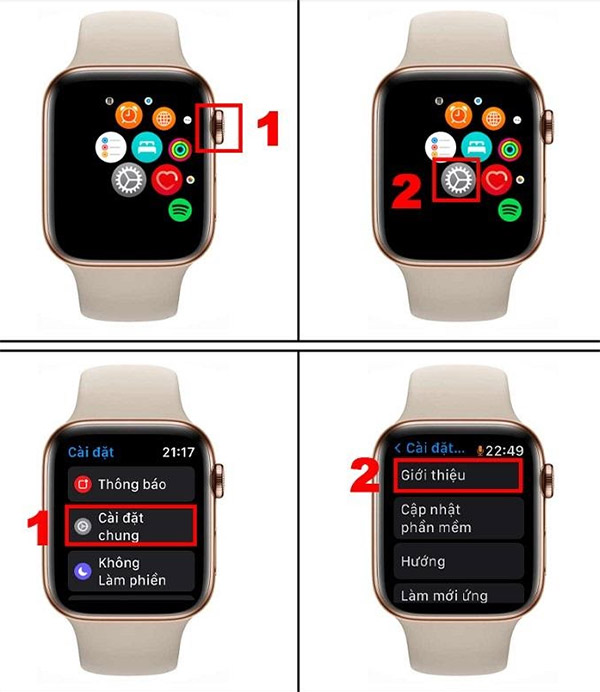 Check serial Apple Watch qua Phone