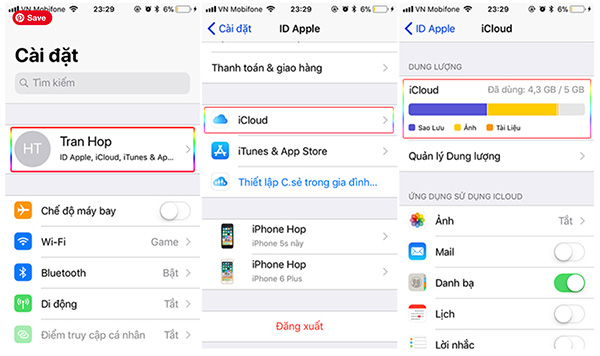 Giải phóng không gian lưu trữ trên iCloud