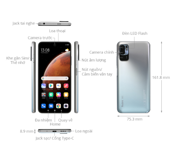 Điện thoại dưới 4 triệu Xiaomi Redmi Note 10 5G