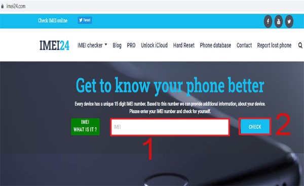 Nhập IMEI