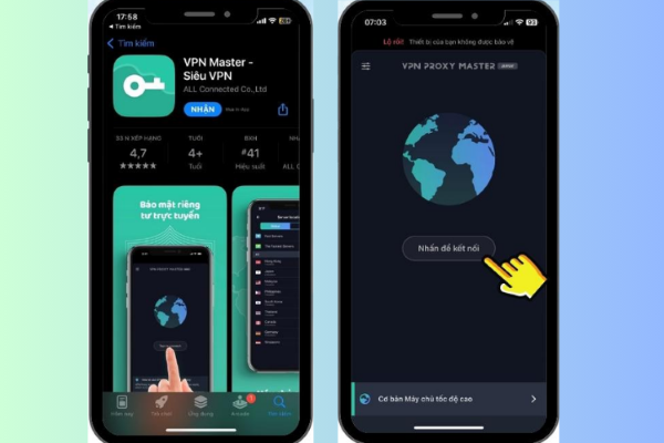 Sử dụng VPN để chuyển hướng truy cập sang khu vực khác